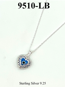925 Evil Eye Sterling Silver Necklace #9510
