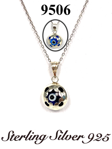 925 Evil Eye Sterling Silver Necklace #9506