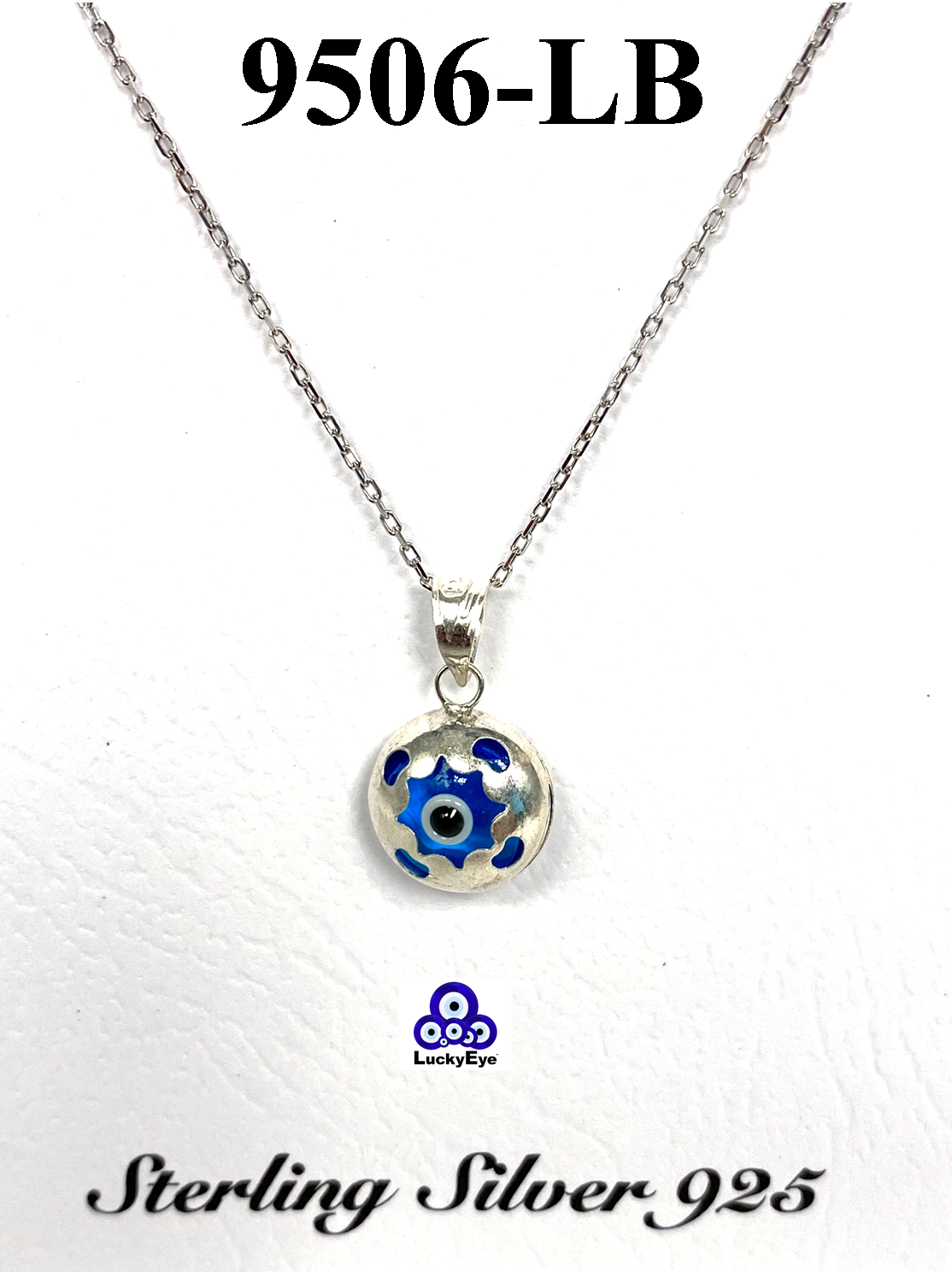 925 Evil Eye Sterling Silver Necklace #9506