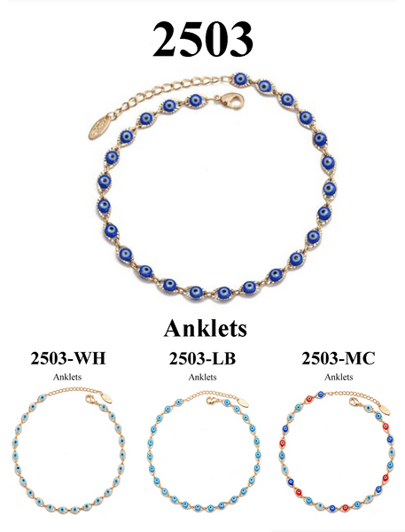 #2503 LuckyEye Gold Plated Anklet