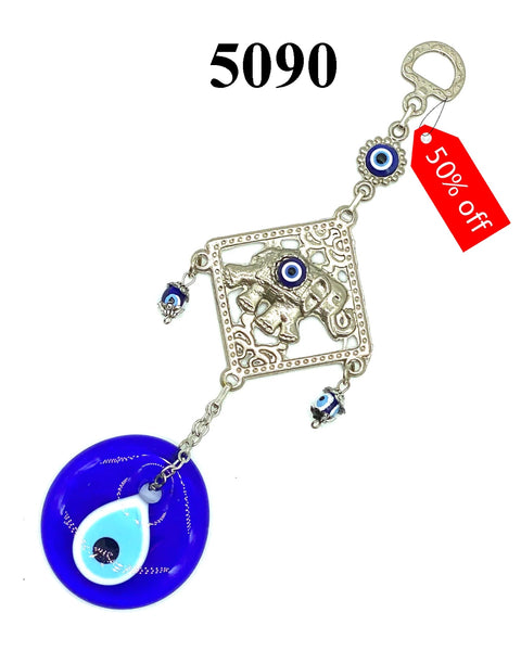 Evil Eye elephant and glass eye home accessory #5090
