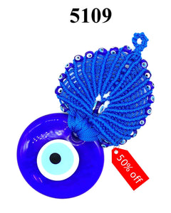 Lucky Eye Blue Crochet with Glass Eye 5109